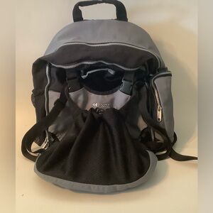 Kaepa Backpack Gray Black Hiking School Bag Removable Front Pouch